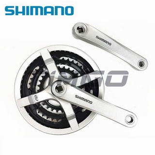 Shimano Tourney FC-TY501 ข้อเหวี่ยงจักรยานเสือภูเขา ความเร็ว 6 7 8 ระดับ 48-38-28T 42-34-24T TY701 สีเงิน