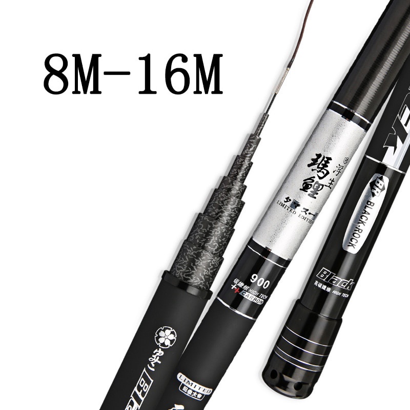 8M/9M/10M/11M/12M/13M Super Light long Hard Carbon Fiber Hand Fishing Rod high quality Telescopic Fishing Pole Stream