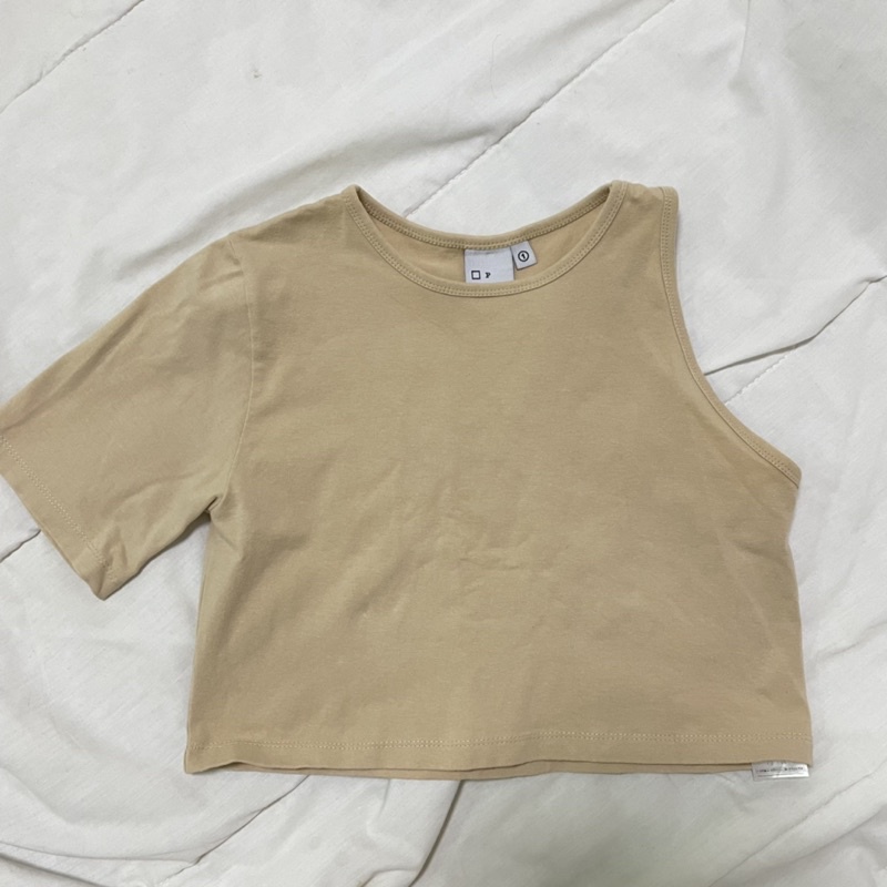 ลดราคาเสื้อครอปทรงสั้นสีน้ำตาลAland