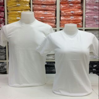 เสื้อยืด สีพื้นขาว Honey Bird คอกลม ผ้าคอตต้อน 100% Cotton เบอร์ 32