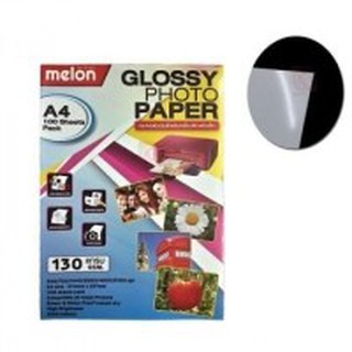 กระดาษ Photo A4 130G (แกรม) Melon Glossy Photo Paper