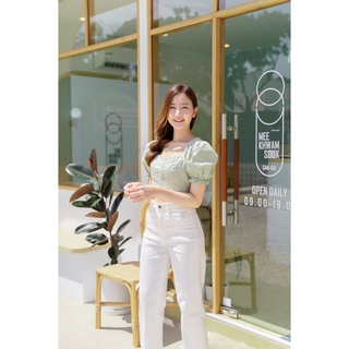เสื้อครอปแฟชั่น ครอปคอตตอน เสื้อครอปน่ารักสีพาสเทล