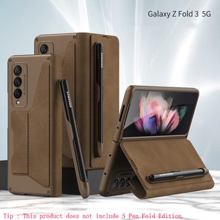 เคสโทรศัพท์มือถือมัลติฟังก์ชั่นพับได้สําหรับ Samsung Galaxy Z Fold 3