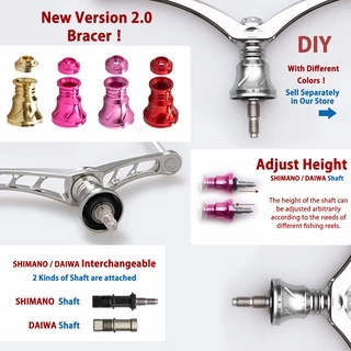 HEIGHTEN 80/98/110 มม. Reel Handle (ไม่มีลูกบิด สําหรับ) For Shimano Stradic Daiwa Spinning Reel