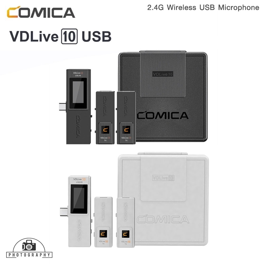 COMICA VDLive10 2.4G Wireless Lavalier Microphone 2 Transmitters & 1 Receiver - 2.4G Wireless ไมค์ไร