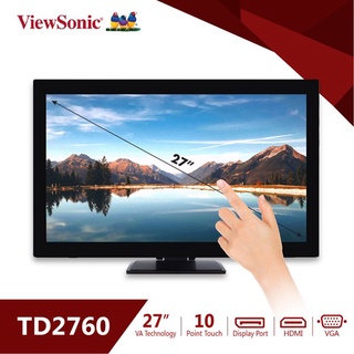 ViewSonic TD2760 27 Inch 1080p 10-Point Multi Touch Screen Monitor with Advanced Ergonomics RS232 HDMI and DisplayPort