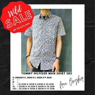 เสื้อเชิ้ตแขนสั้น ลาย Tommy Hilfiger 585 BATAM สําหรับผู้ชาย