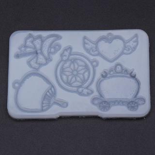 J❥ Silicone Mold DIY Jewelry Frame Cake Decoration Epoxy Resin Crafts Pendant  Molds