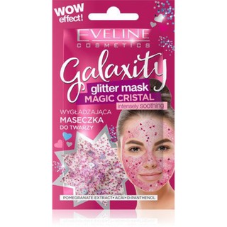 🐹 12 ห่อ 370🐹Eveline Galaxity Glitter Mask Magic Crystal Smoothing Face Mask 10 ml