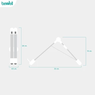 Bewell แท่นวางโน้ตบุ๊ก เพื่อสุขภาพ ป้องกันอาการไหล่ห่อ บรรเทาปวดกล้ามเนื้อคอ บ่า น้ำหนักเบา พกพาสะดวก