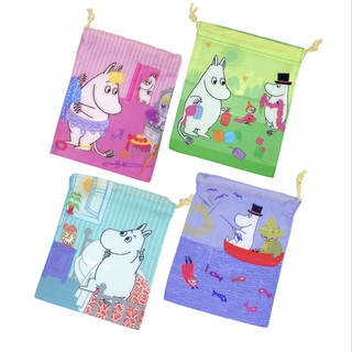 กระเป๋าผ้ามีหูรูด Moomin Characters Small Item Storage Bag Drawstring Pocket