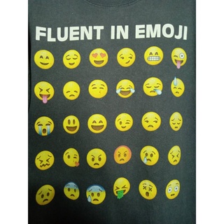 เสื้อยืด มือสอง รวม EMOJI น่ารักๆกวนๆ อก 42 (ประมาณไซส์Lค่า)