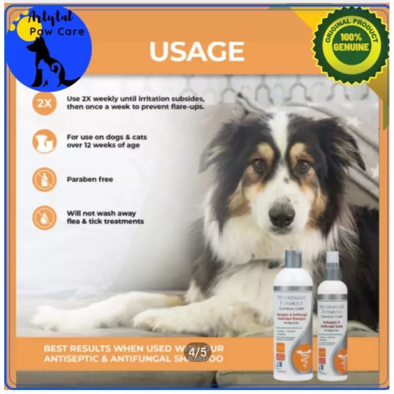 Veterinary Formula Clinical Care Antiseptic And Antifungal Spray For ...