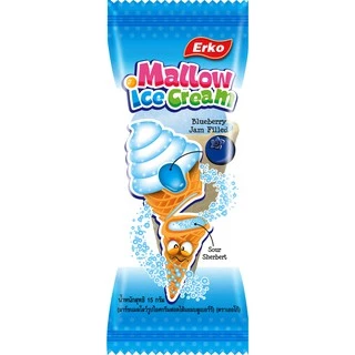 เออโก้ แมลโลว์ไอศกรีม บลูเบอร์รี 15ก. 12+1 / Erko Mallow Ice Cream Blueberry15g. 12+1