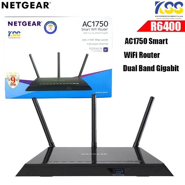 NETGEAR AC1750 Smart WiFi Router R6400 | Shopee Thailand