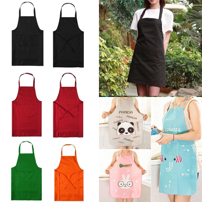 Aprons & Kitchen Gloves 12 บาท ผ้ากันเปื้อนทําอาหาร กันน้ํา พร้อมกระเป๋า แขนกุด สําหรับร้านอาหาร ห้องครัว Home & Living