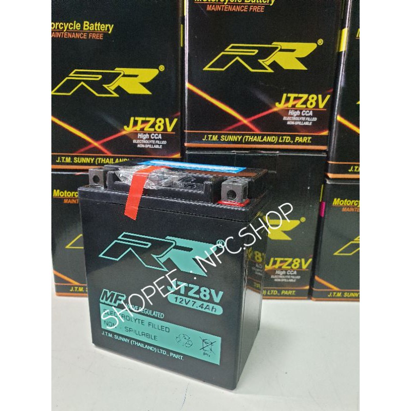BATTERY RR JTZ8V,Z8 ,XMax300,แบตเตอรี่แห้ง 12V7.4Ah ราคา ถูกที่สุด ดีลบีเคเค แกลเลอรีภาพที่ 3