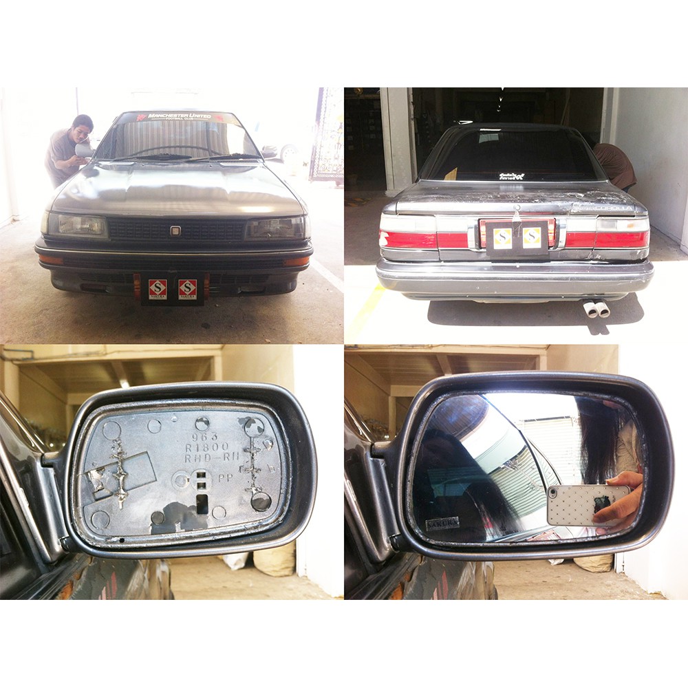 เลนส์กระจกมองข้างToyota Corolla ปี 88-92 โดเรม่อน AE92 และ  Corona ปี 89-92 หน้ายักษ์,หน้ายิ้ม ST171