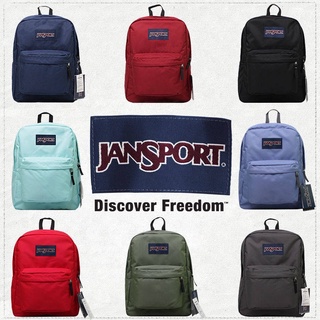 Jansport Jesbers กระเป๋าเป้สะพายหลัง สีพื้น พร้อมกระเป๋านักเรียน สําหรับผู้ชาย และผู้หญิง