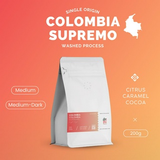 Colombia Supremo - Washed process เมล็ดกาแฟคั่วอาราบิก้า คั่วใหม่คัดเมล็ด พร้อมบริการบดฟรี