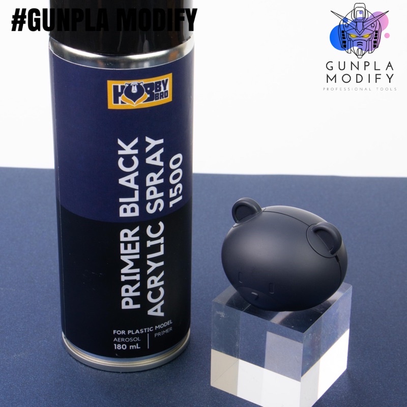 HOBBYBRO Primer Black Acrylic Spray 1500 สเปรย์รองพื้นสีดำ ความละเอียด 1500 ขนาด 180 ml