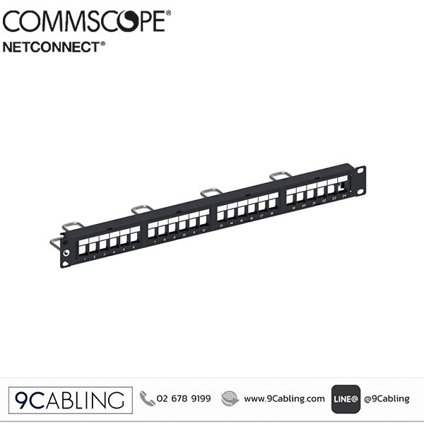 [พร้อมส่ง/NetConnect] : Commscope NetConnect 760237040 - UTP Patch Panel 24 Port, Unload, 1U