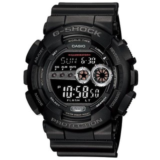 ﻿Casio G-shock นาฬิกาข้อมือผู้ชาย สีดำ สายเรซิ่น รุ่น GD-100-1BDR( ประกัน CMG)