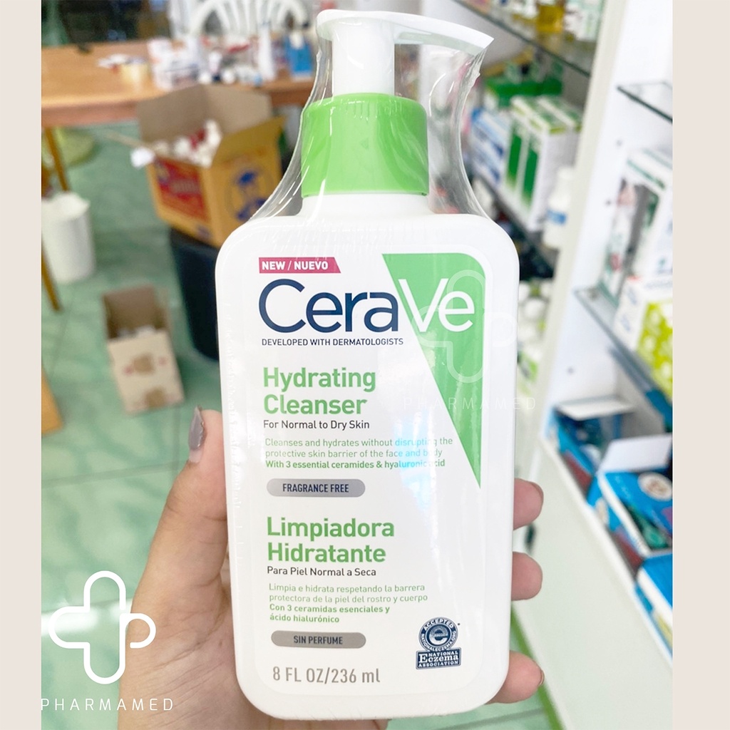 กรอกโค้ดPHARMAMED2 เซราวี CERAVE hydrating Cleanser โฟมล้างหน้า cerave