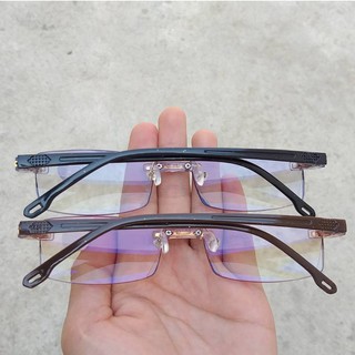 แว่นสายตายาวกรอบเจาะน็อต+กรองแสงสีฟ้า (สินค้าขายดี) HW98