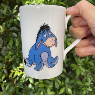 Pladao Ceramic แก้วกาแฟ มัค Eeyore Watching U พื้นขาว oz.