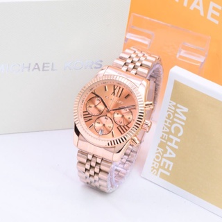 Mk MICHAEL KORS สายนาฬิกาข้อมือสเตนเลส โครโน่ และวันที่ 3.8 ซม. พร้อมถุงกระดาษ