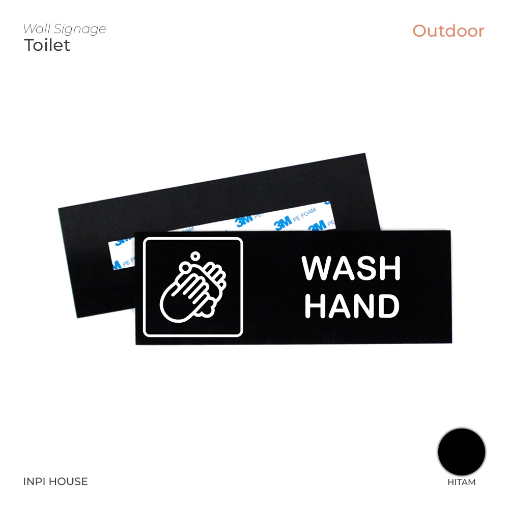 INPI HOUSE Signage Wash Hand - ป้ายโลโก้ล้างมือ - อะคริลิค
