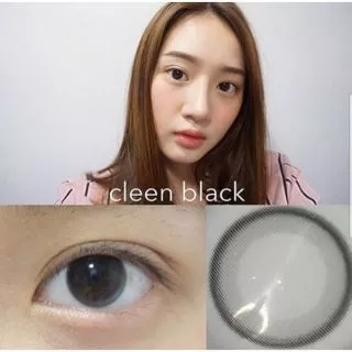 💖 Kitty kawaii ๑ สีดำ black mini Cleen & Clean สายตา -00 ถึง -1000 Contactlens บิ๊กอาย คอนแทคเลนส์ ราคาถูก แถมตลับฟรี.