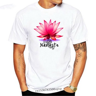 เสื้อยืด ลายดอกบัว สีขาว Namaste Spiritual Ts 107