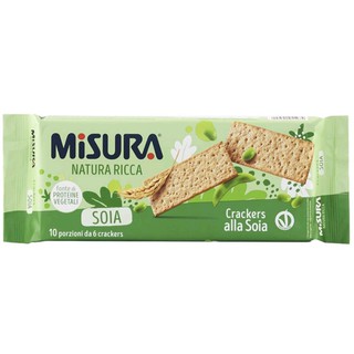 มิซูรา แครกเกอร์ถั่วเหลือง (วีแกนทานได้) Misura Soya Crackers 400g.