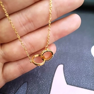 สร้อยคอจี้เเฟชั่น สไตล์เกาหลี ชุบทอง 18K ไทเทเนียม ประดับจี้หลากหลายแบบ แฟชั่น สำหรับผู้หญิง