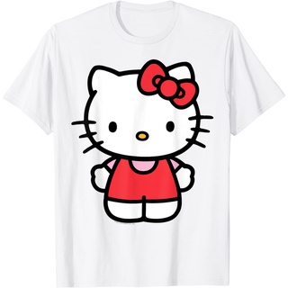 เสื้อยืดผ้าฝ้ายพรีเมี่ยม เสื้อยืด พิมพ์ลาย Hello Kitty ด้านหน้า และด้านหลัง