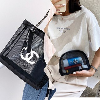 กระเป๋าสะพายข้างCC-mix แฟชั่น รุ่นใหม่ เซตรวม 2ชิ้น ใบใหญ่ละใบเล็ก