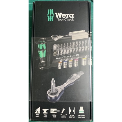 Wera Tool-Check Plus ชุดบล๊อคและดอกบิทก๊อกแก๊ก ขนาด1/4