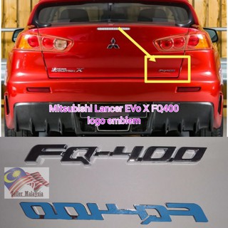 โลโก้สัญลักษณ์โครเมี่ยม Mitsubishi Lancer EVo X FQ400