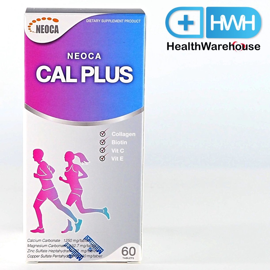 Neoca Cal Plus 60 เม็ด Calcium Supplement แคลเซี่ยม บำรุงกระดูก ป้องกัน