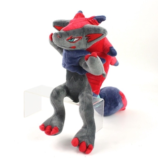 ตุ๊กตาฟิกเกอร์ การ์ตูนอนิเมะ Pokemon Roles Zoroark แบบนิ่ม ขนาด 42 ซม. ของเล่นสําหรับเด็ก