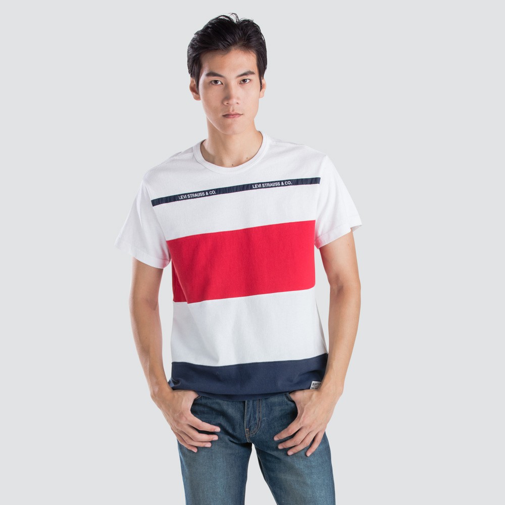 LEVI'S®TAPE APLIQUE TEE - STRIP เสื้อยึด