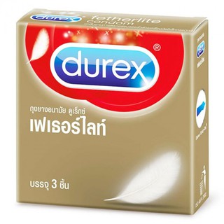 ***ไม่ระบุชื่อสินค้าหน้ากล่อง*** [แพ็คคู่] Durex Fetherlite