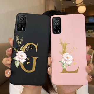 เคสซิลิโคนนิ่ม เนื้อแมตต์ ลายดอกไม้ ตัวอักษรน่ารัก สําหรับ Xiaomi Mi 10t Pro Xiaomi Mi 10t Mi10t 10 T Pro