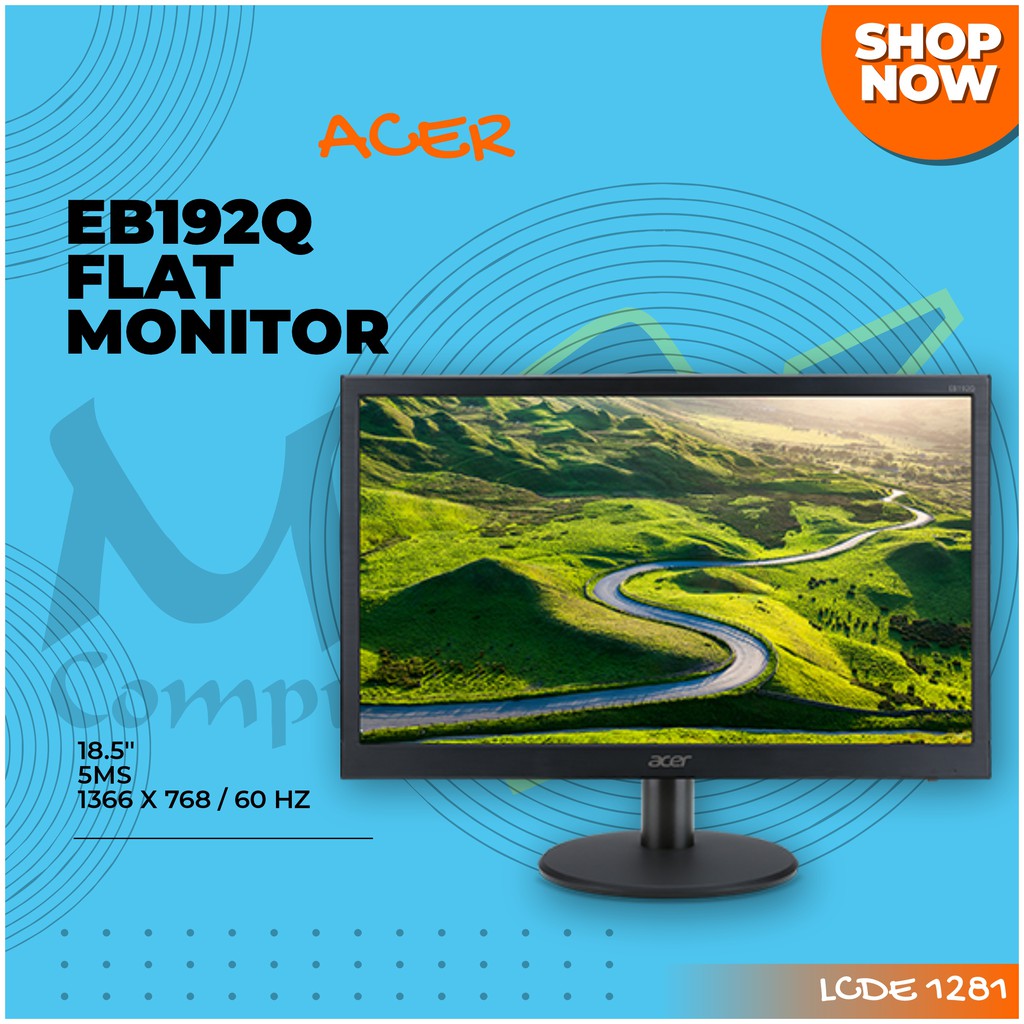 Acer EB192Q 18.5" 16:9 HD 1366x768 60Hz 5ms VGA Monitor
