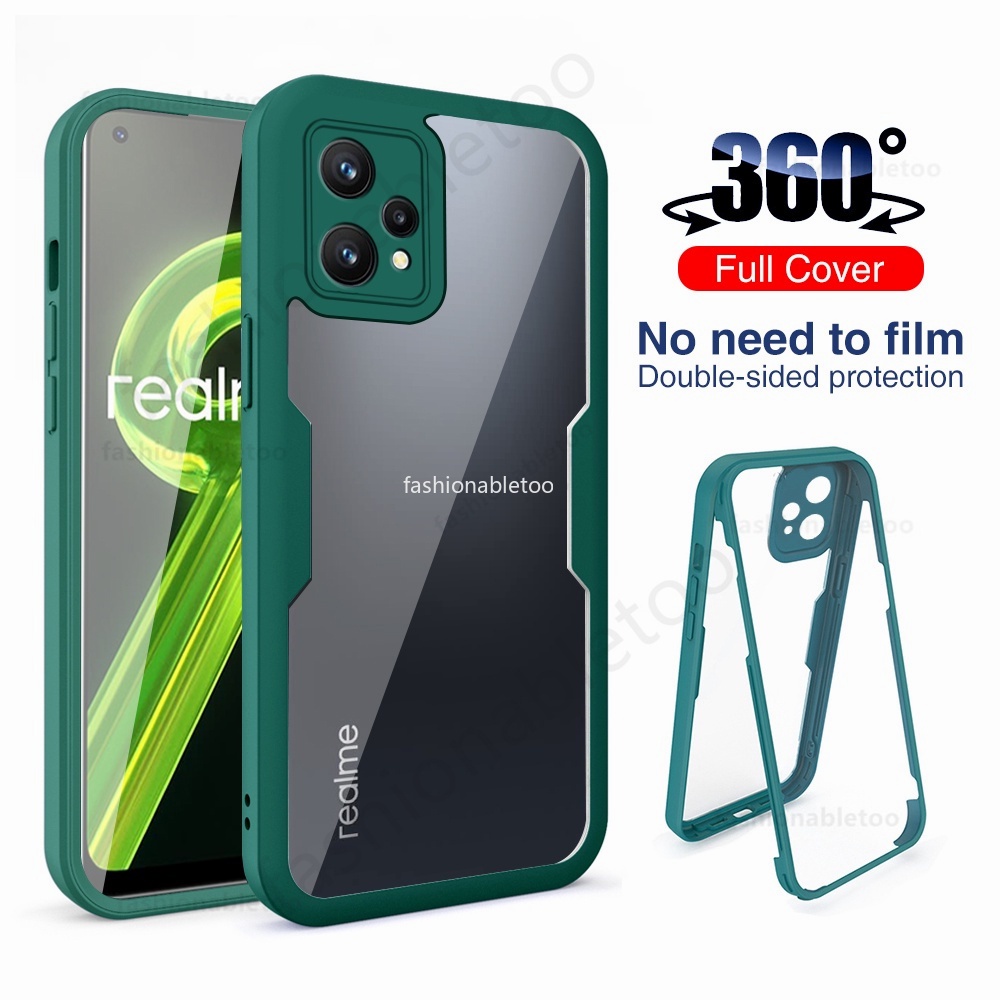 เคสโทรศัพท์มือถือ ซิลิโคนนิ่ม TPU ใส กันกระแทก 360 องศา สําหรับ Realme 9 pro plus 9pro+ 9 i 9i Realm