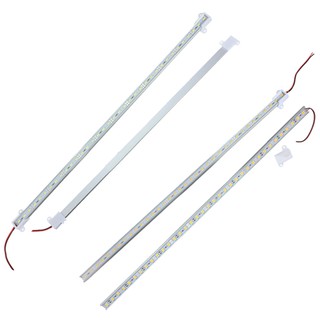 2x 50CM 12V 36 LED 5630 SMD Hard Strip Light Aluminum Shell With End Cap White