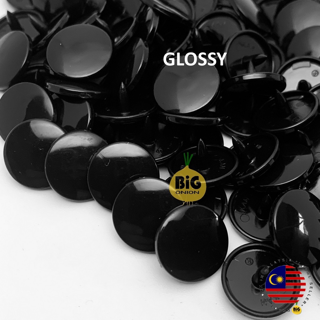 KM090: B5 สีดํา 50 ชุด (200 ชิ้น) T3 T5 T8 KAM ปุ่มสแน็ปตัวยึดพลาสติก DIY เย็บหัตถกรรมผ้าเด็ก GLOSSY