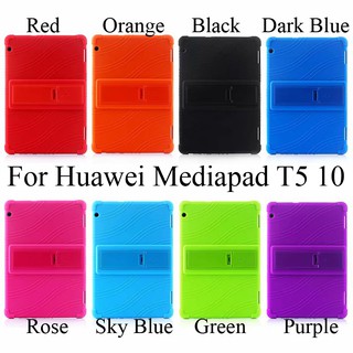 ฝาครอบป้องกัน ยางทำจากซิลิคอน ยืน Huawei Mediapad T5 10 Case AGS2-W09 AGS2-L09 10.1 Silicon Anti-knock Cover ปกคลุม กระเป๋า